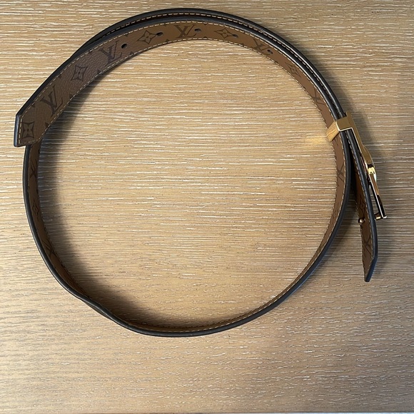 Louis Vuitton Monogram 25mm Dauphine Reversible Belt size 80 Black/Brown - Picture 6 of 8